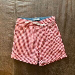Baby Boden Red and White Gingham Shorts